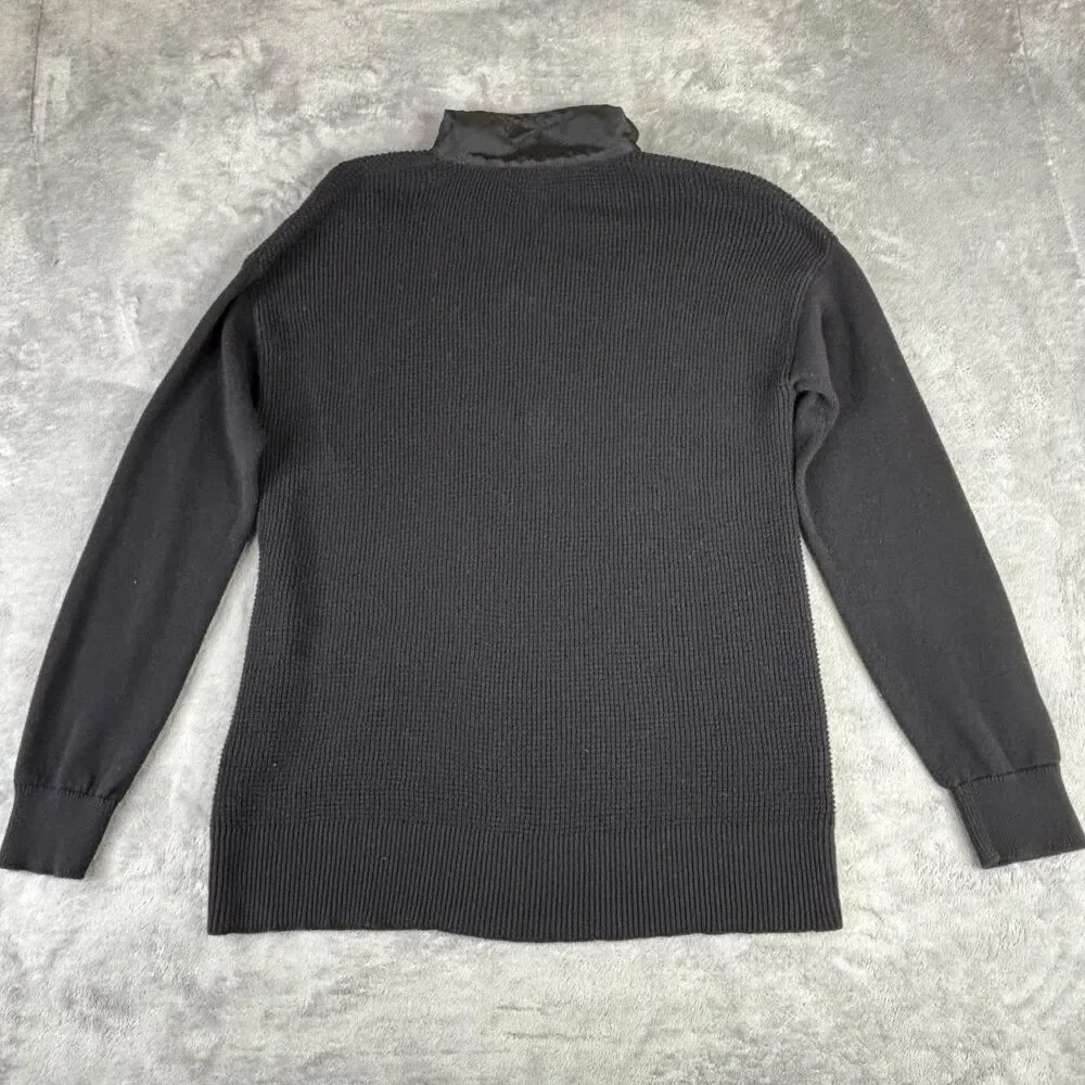 Lauren Ralph Lauren Sweater Womens Medium Quarter Zip Waffle Knit Patch‎ Pockets - Picture 9 of 10
